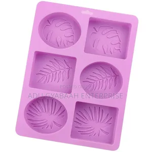 Silicone Soap Mold 6 Cavity Mixed Design