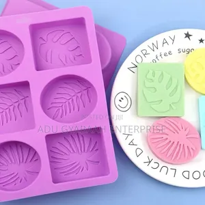 Silicone Soap Mold 6 Cavity Mixed Design