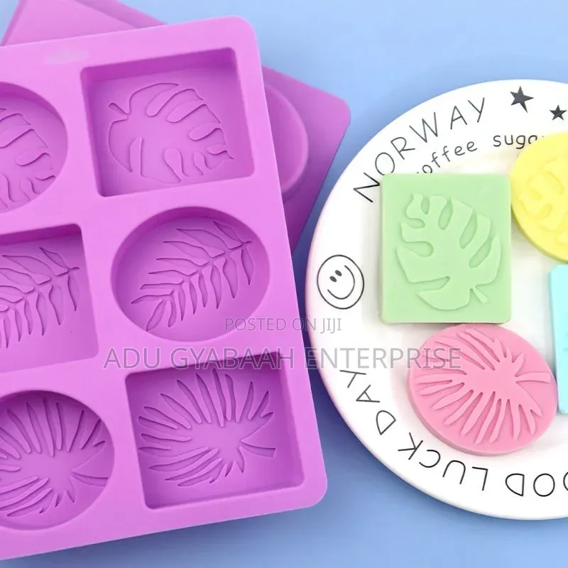 Silicone Soap Mold 6 Cavity Mixed Design