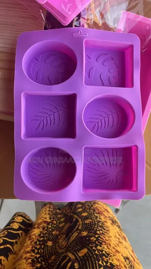 Silicone Soap Mold 6 Cavity Mixed Design
