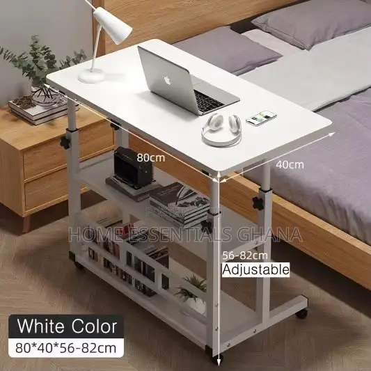 Height-Adjustable Double Shelve Laptop Table
