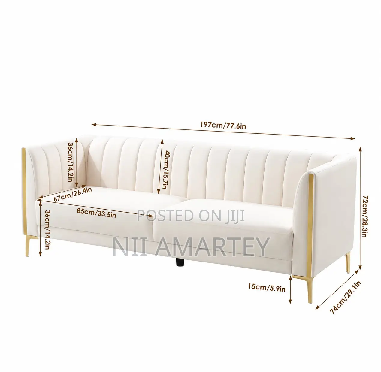 Brand New American Leather Tuxedo Arm Sofa