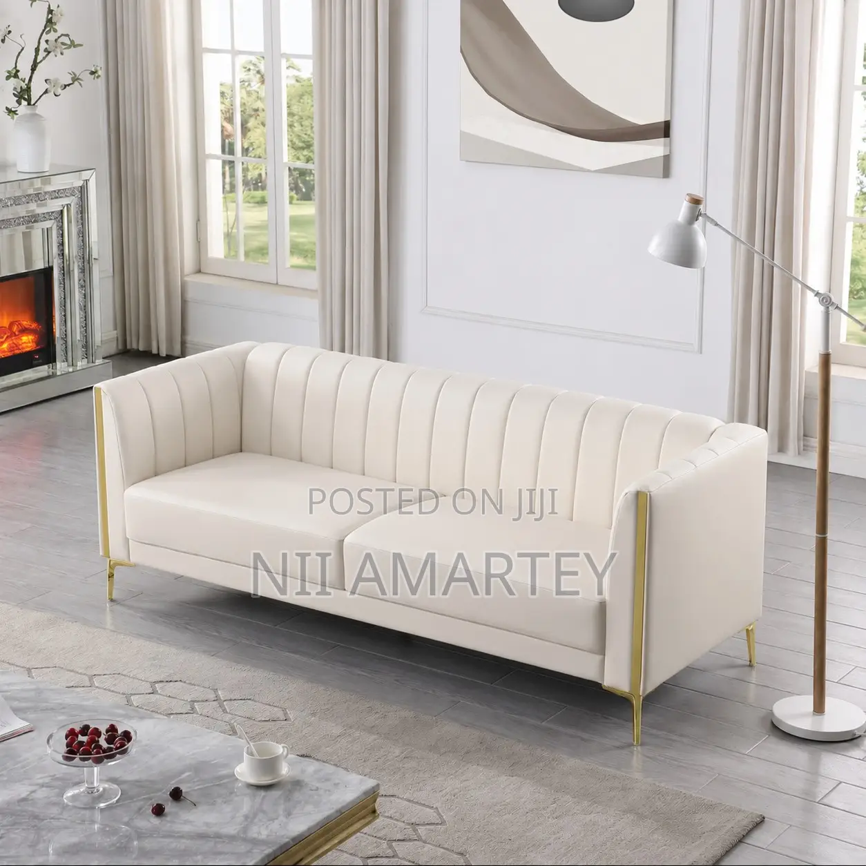 Brand New American Leather Tuxedo Arm Sofa