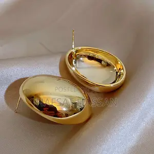 Round Metal Irregular Stud Earrings