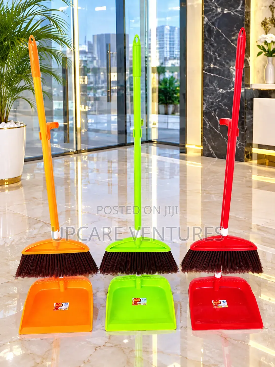 Broom With Standing Dustpan