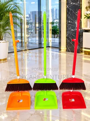 Broom With Standing Dustpan