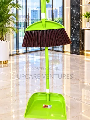 Broom With Standing Dustpan