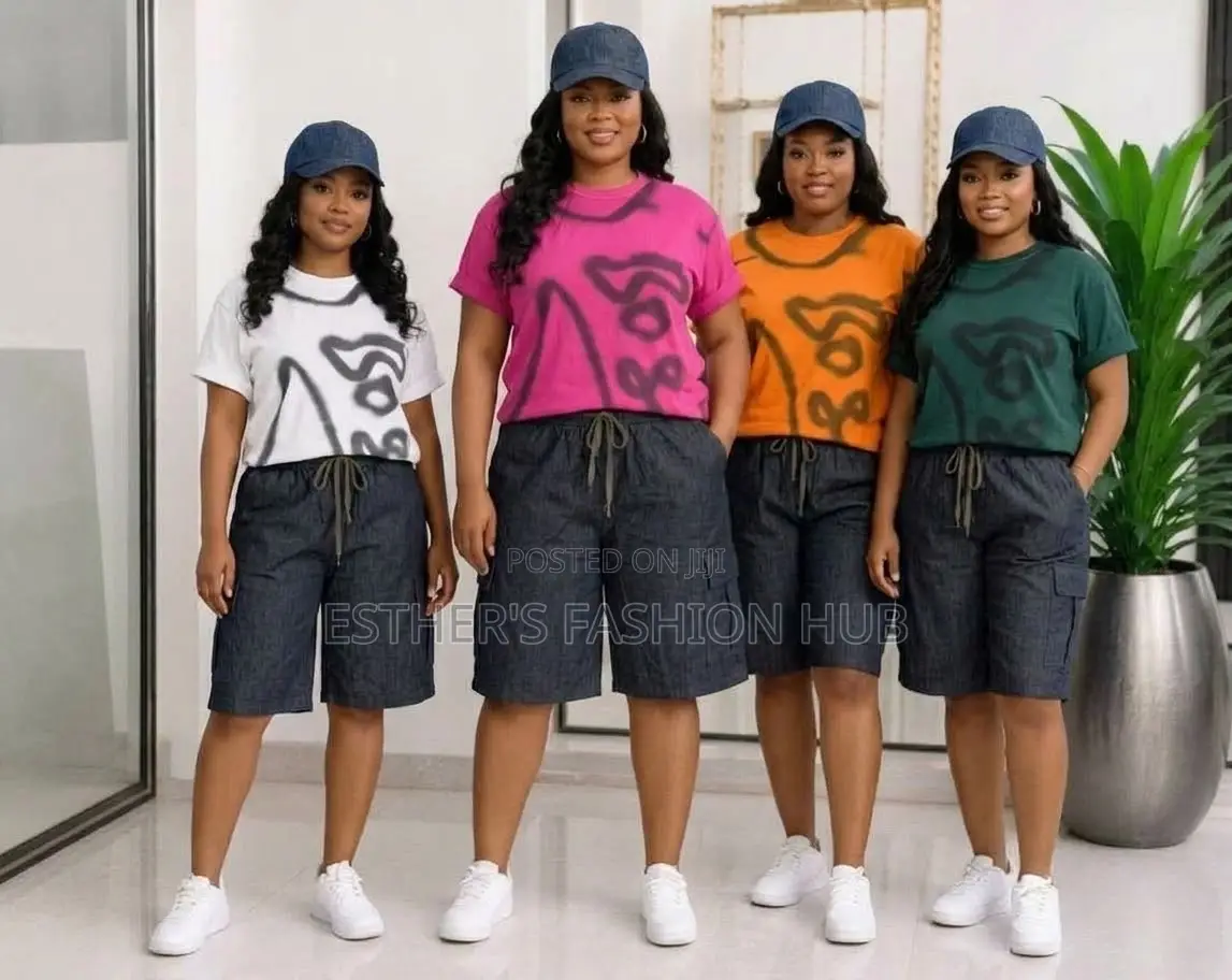 Casual Graphic T-Shirt ,Cargo Shorts and Cap