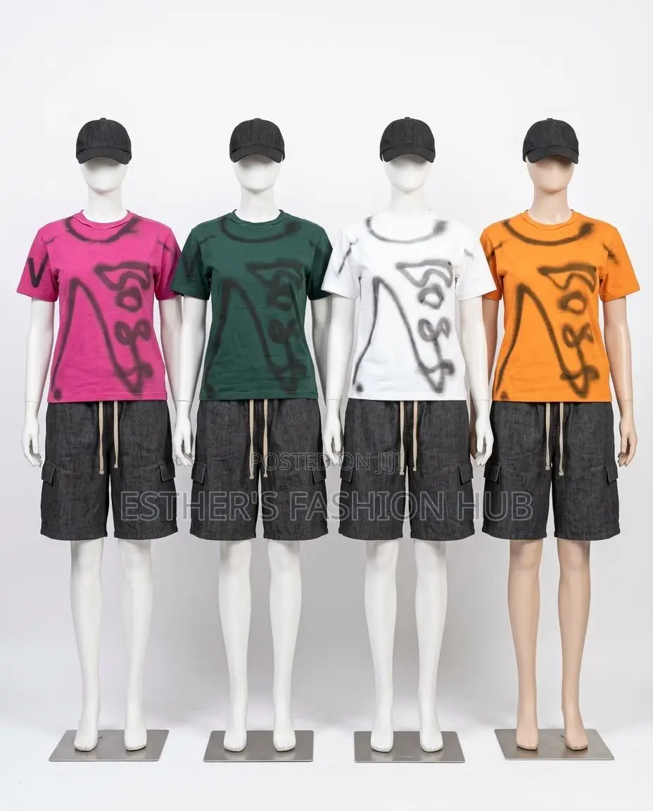 Casual Graphic T-Shirt ,Cargo Shorts and Cap