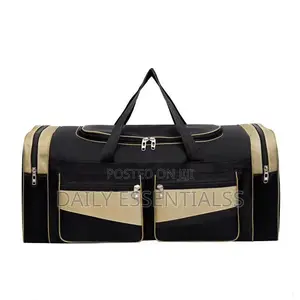 Durable Black Duffle Travel Bag