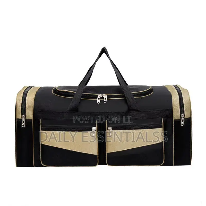 Durable Black Duffle Travel Bag