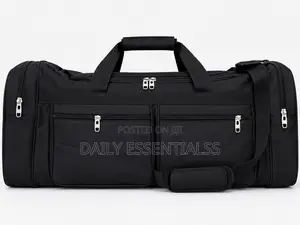 Durable Black Duffle Travel Bag