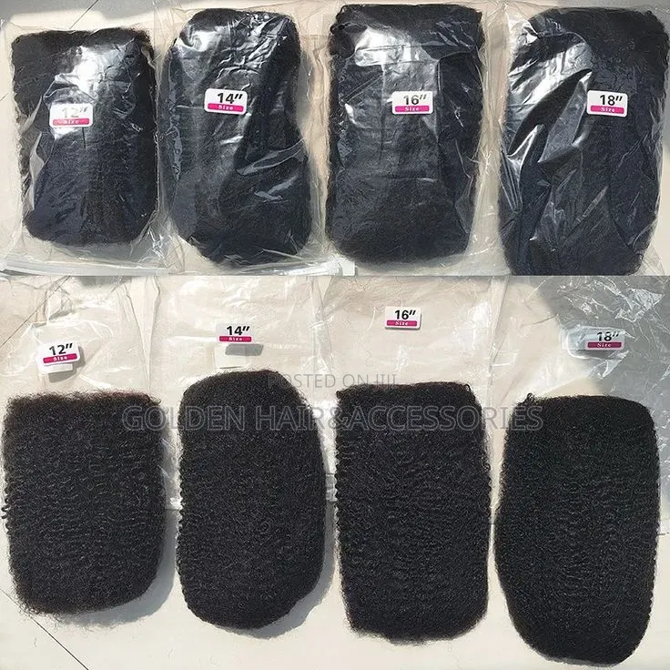 Human Hair Afro Kinky Bulk Available in 10inc, 12inc, 14inc, 16inchs