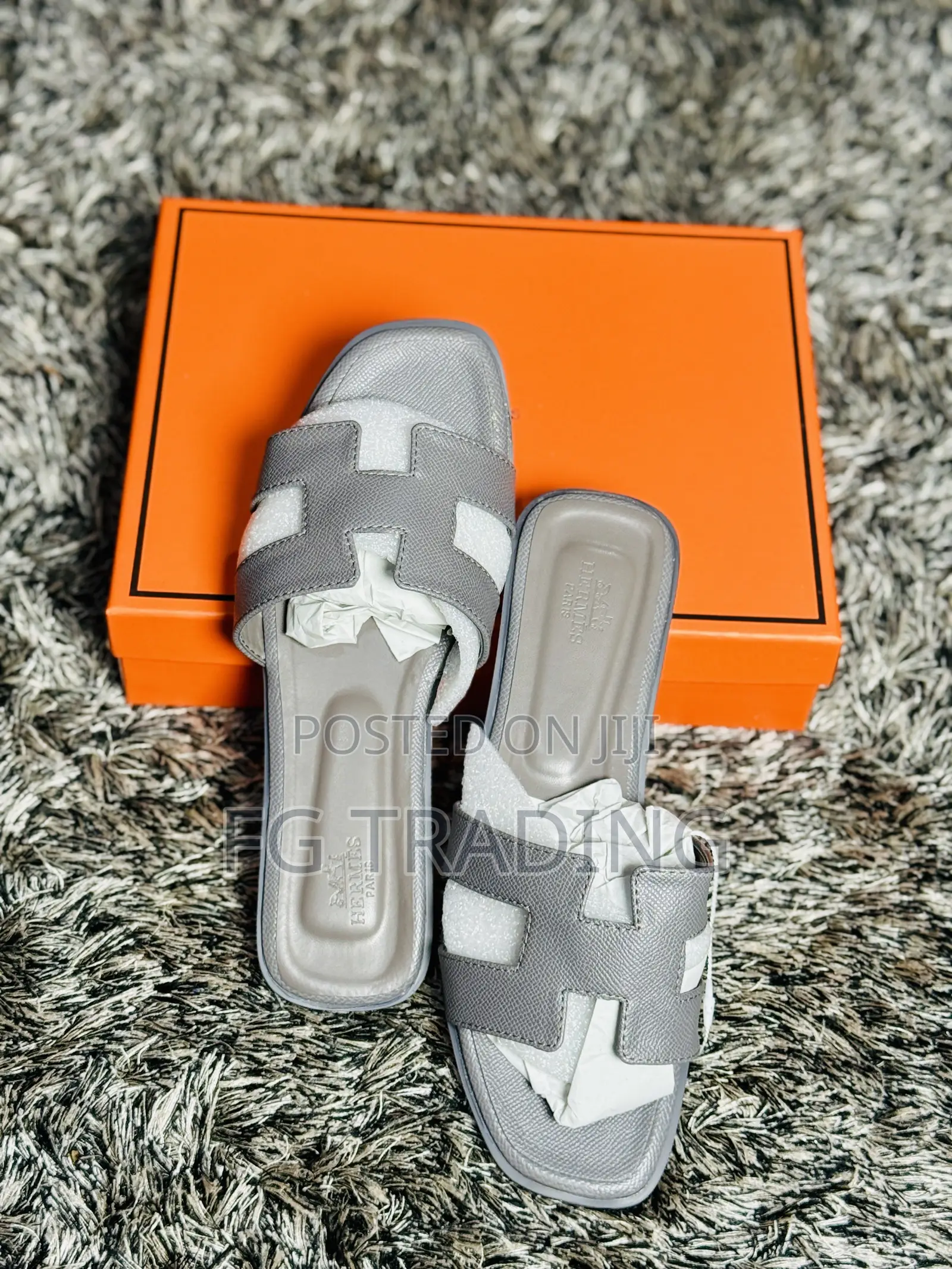 Gray Hermes _ Ladies Slippers