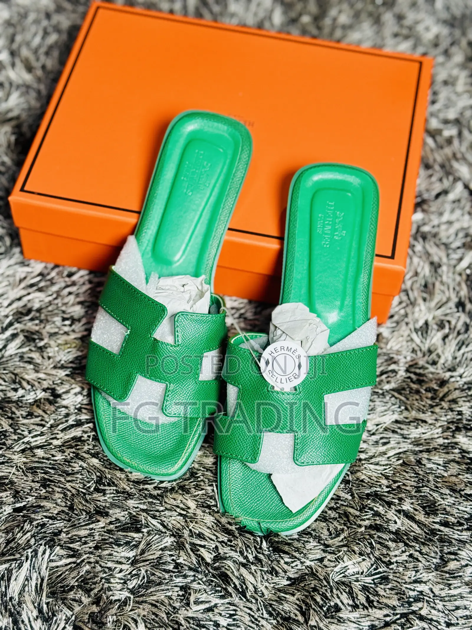 Green Hermes _ Ladies Slippers