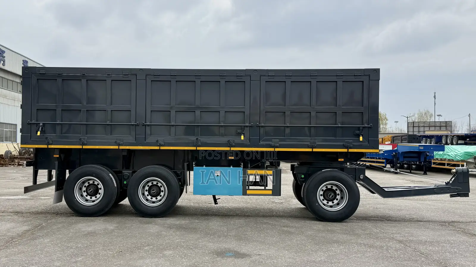 3 Axles Full With Double Side Heavy Duty New Rear Dumping