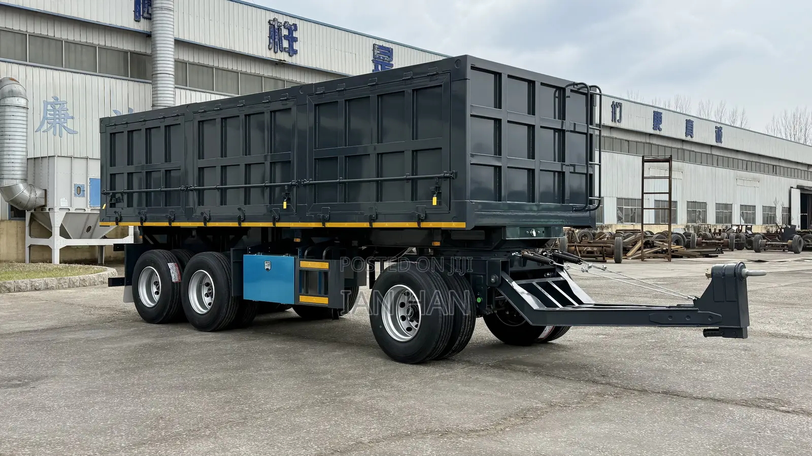 3 Axles Full With Double Side Heavy Duty New Rear Dumping