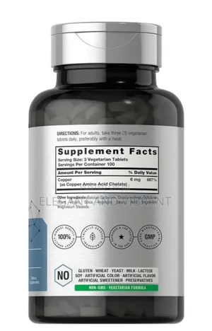 Chelated Copper Supplement 6mg | 300 Tablets