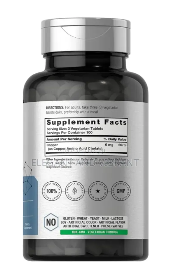 Chelated Copper Supplement 6mg | 300 Tablets