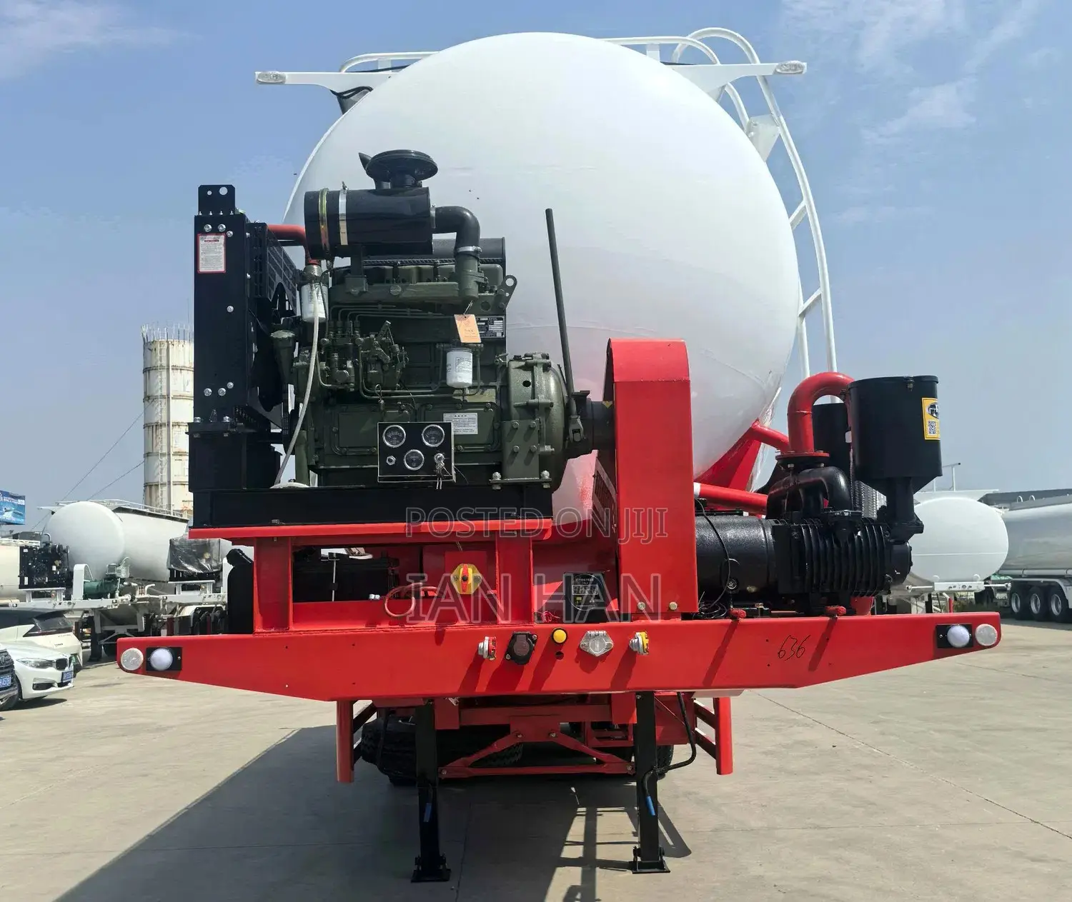 40 M3 CBM Bulk Cement Powder Tanker Semi Trailer 3 Axles