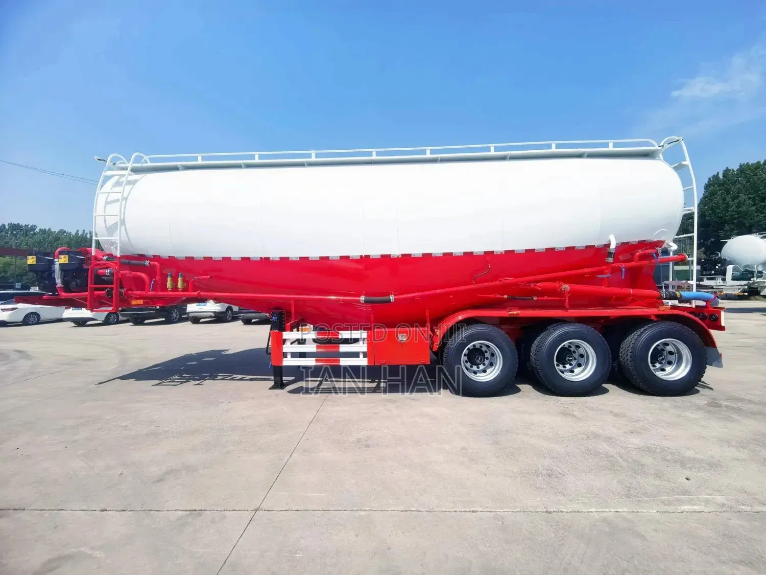 40 M3 CBM Bulk Cement Powder Tanker Semi Trailer 3 Axles