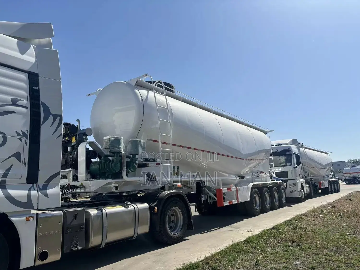 40 M3 CBM Bulk Cement Powder Tanker Semi Trailer 3 Axles