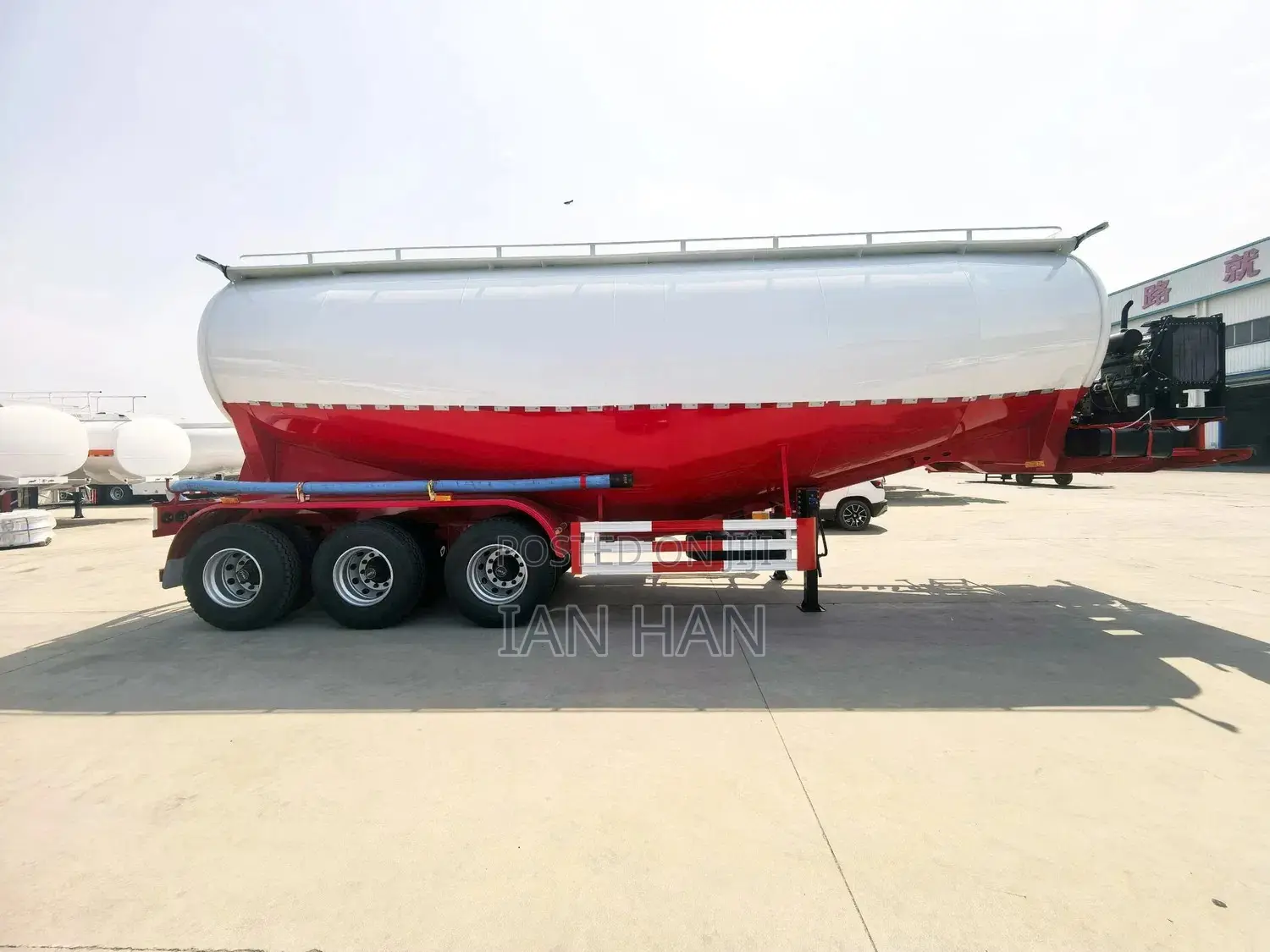 40 M3 CBM Bulk Cement Powder Tanker Semi Trailer 3 Axles
