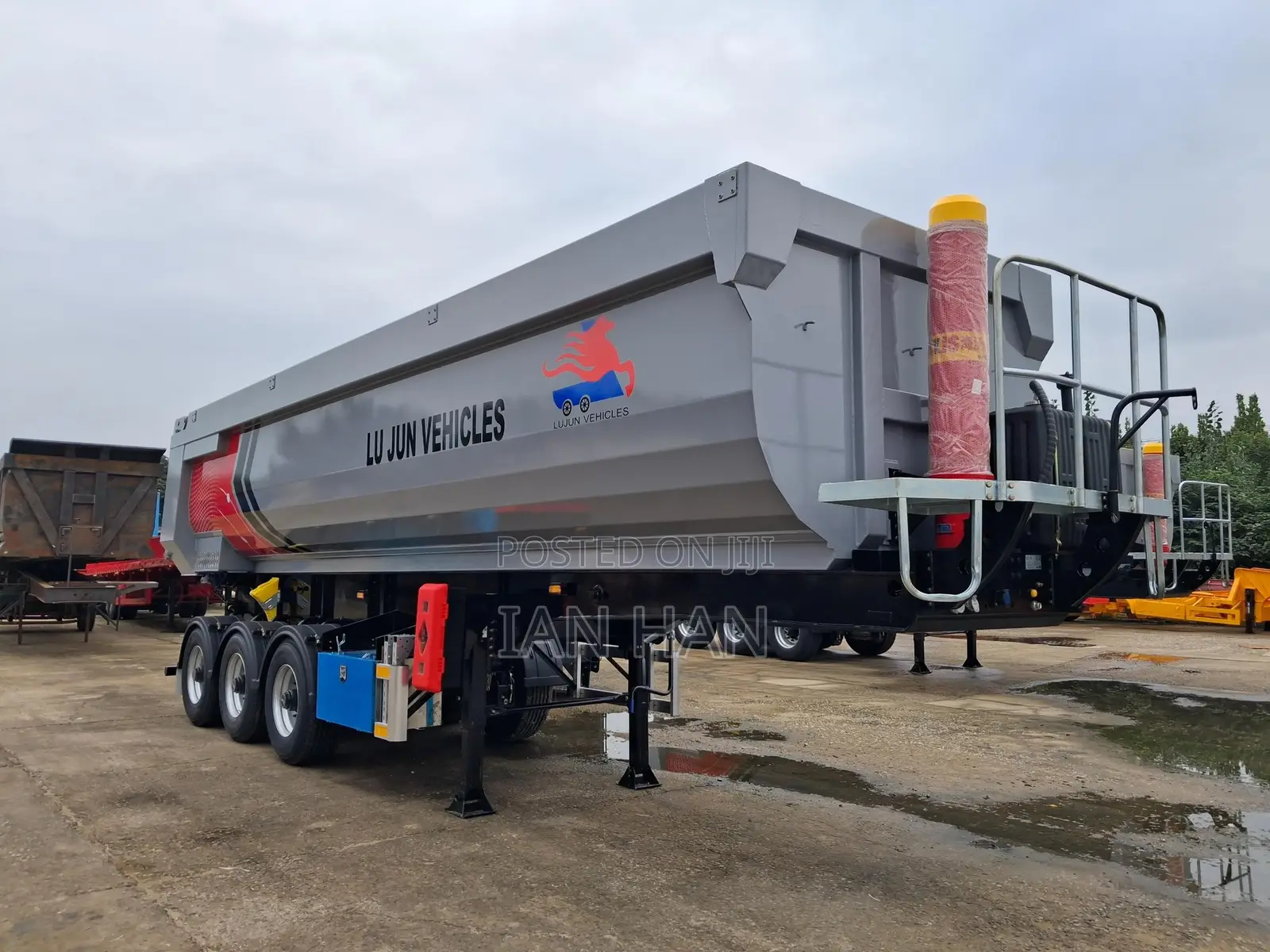 3/4/5/6 Axle U Shape Tipper Dump Trailer for Sand Transportation