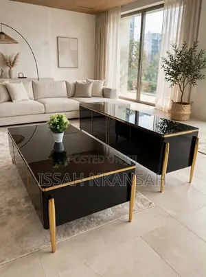Black Gold TV Stand Set
