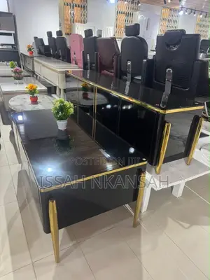 Black Gold TV Stand Set