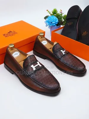 Authentic Hermes Leather Loafers