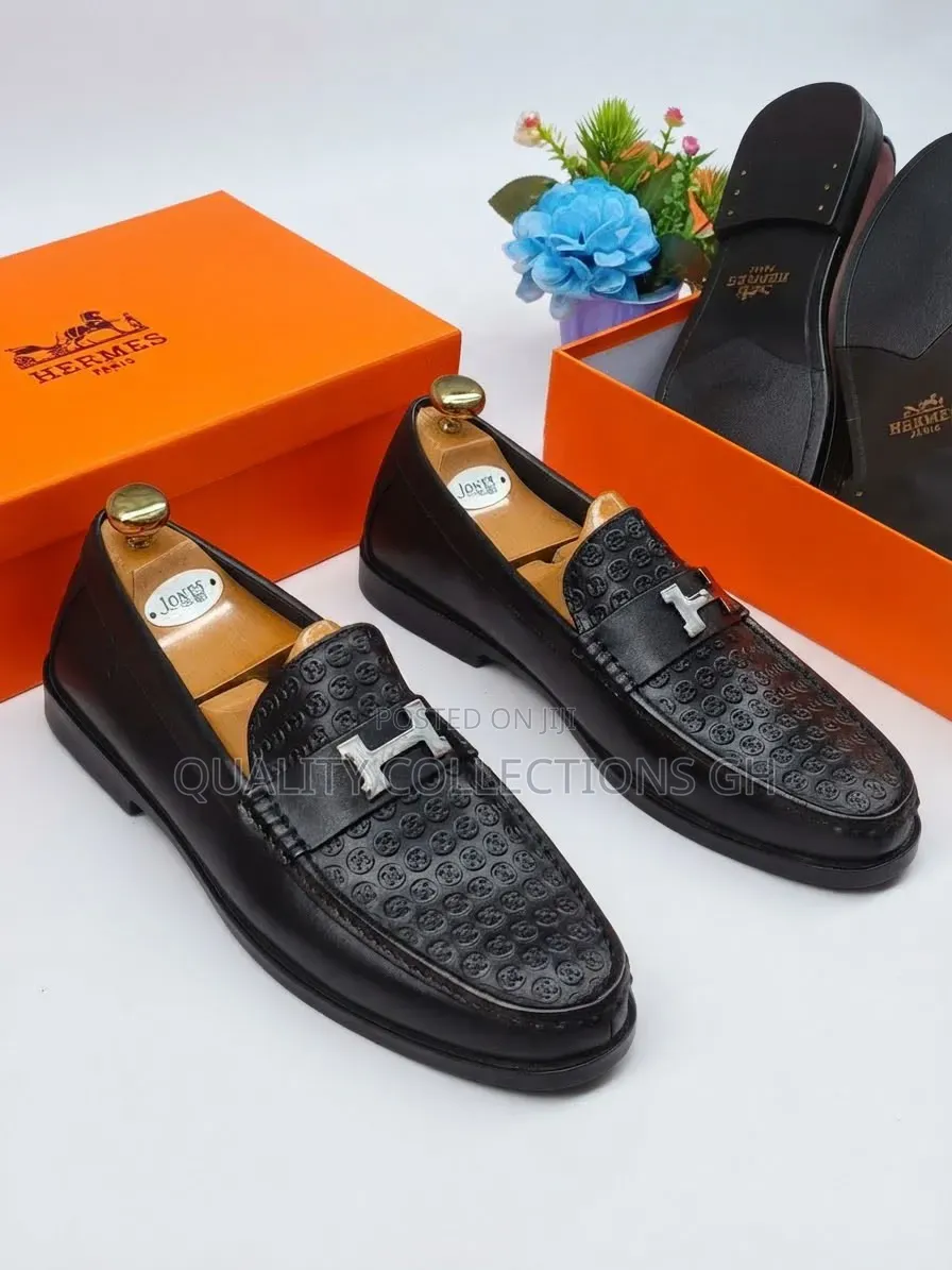 Authentic Hermes Leather Loafers