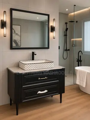 Cabinet Basin 100cm_ Standing Cabinet Basin With Mirror