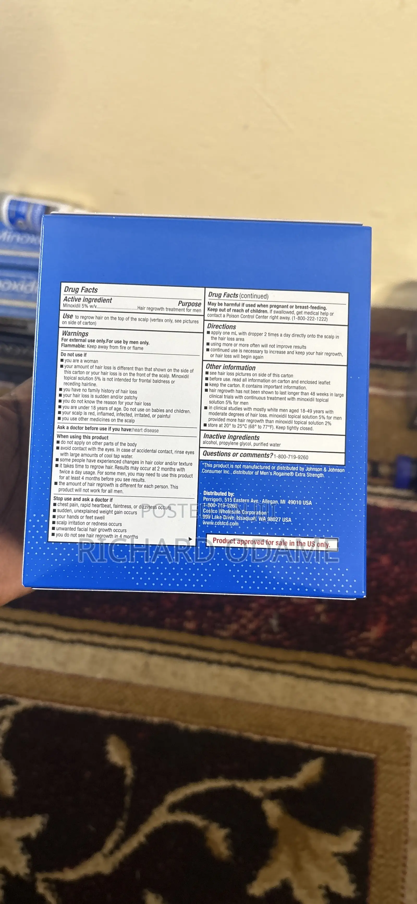 Original Minoxidil With Code on Bottle