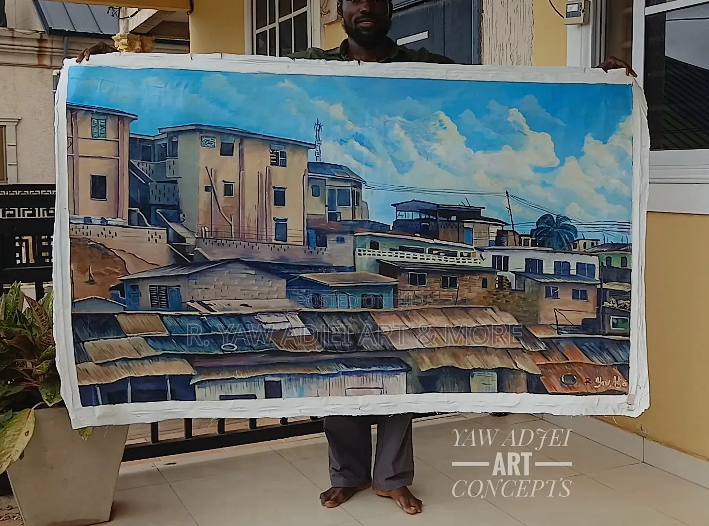 Handmade Acrylic Painting on Canvas
