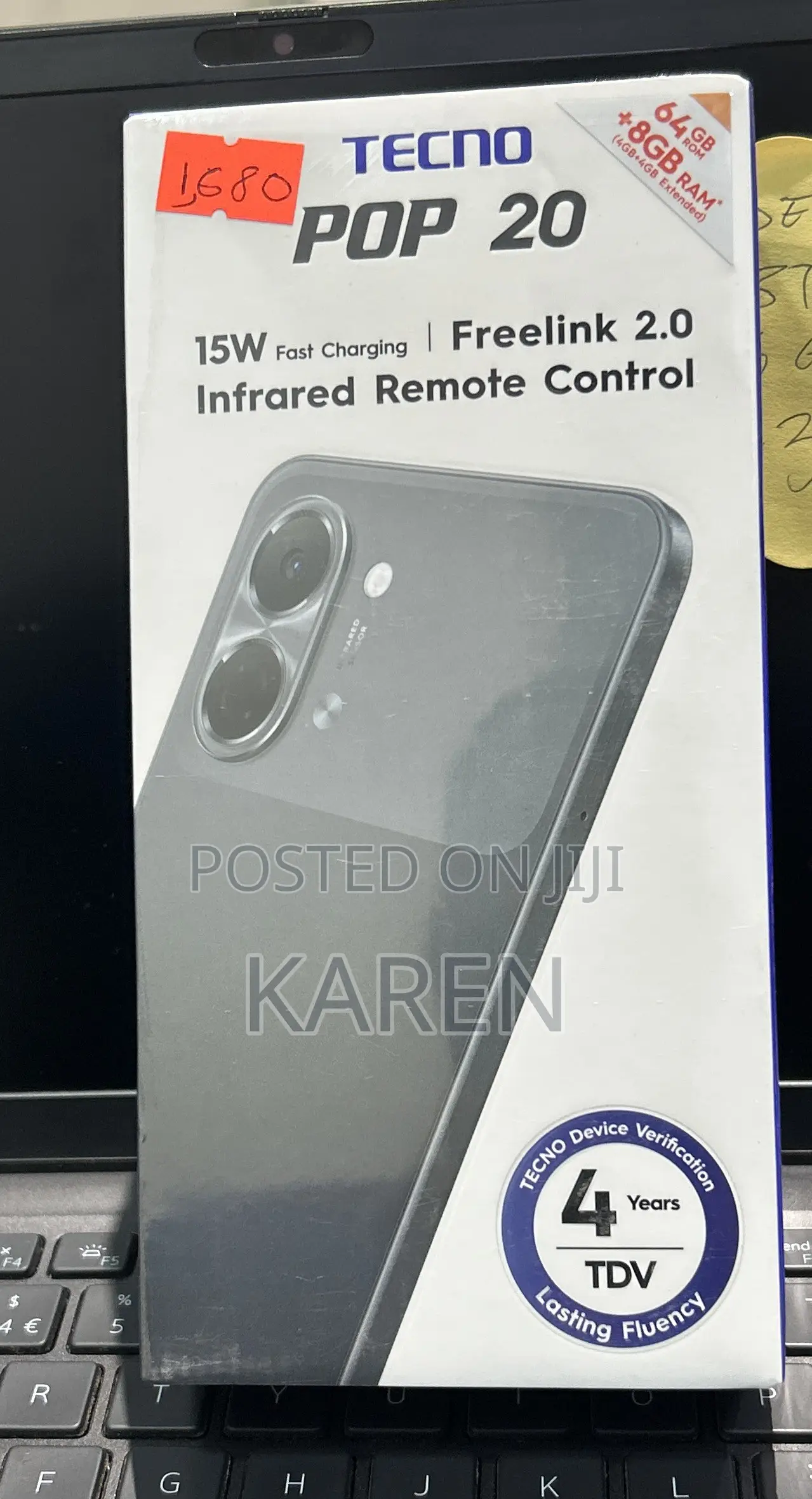 New Tecno Pop 20 64 GB Black