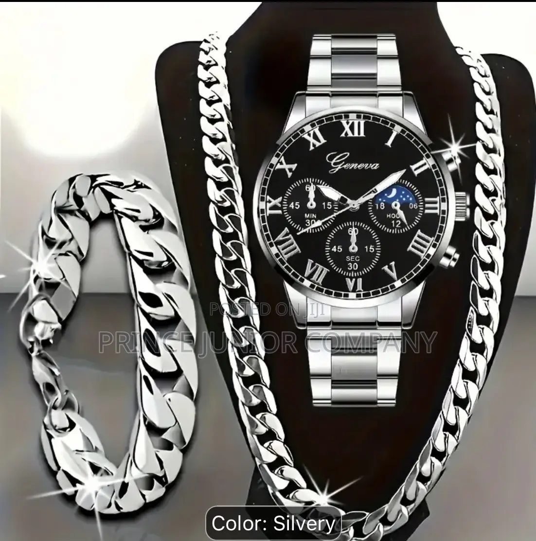 3 in 1 Stainless Steel Watch