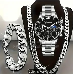 3 in 1 Stainless Steel Watch