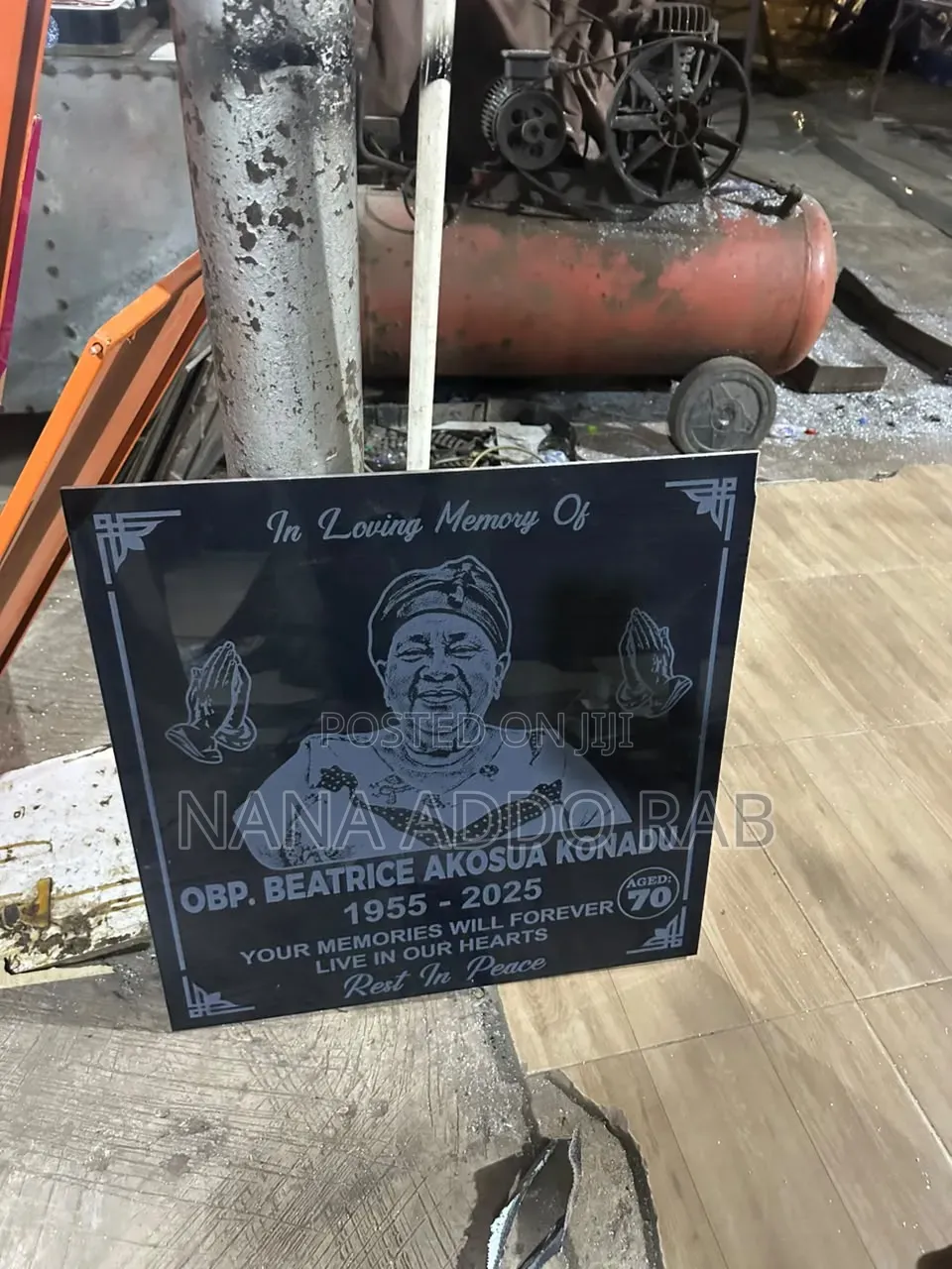 Engraved Memorial Plaque / Tombstone Marker / Cemetery Works