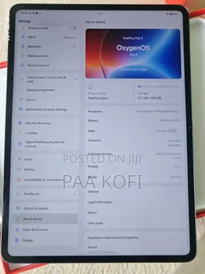 New OnePlus Pad 3 256 GB Gray