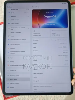 New OnePlus Pad 3 256 GB Gray