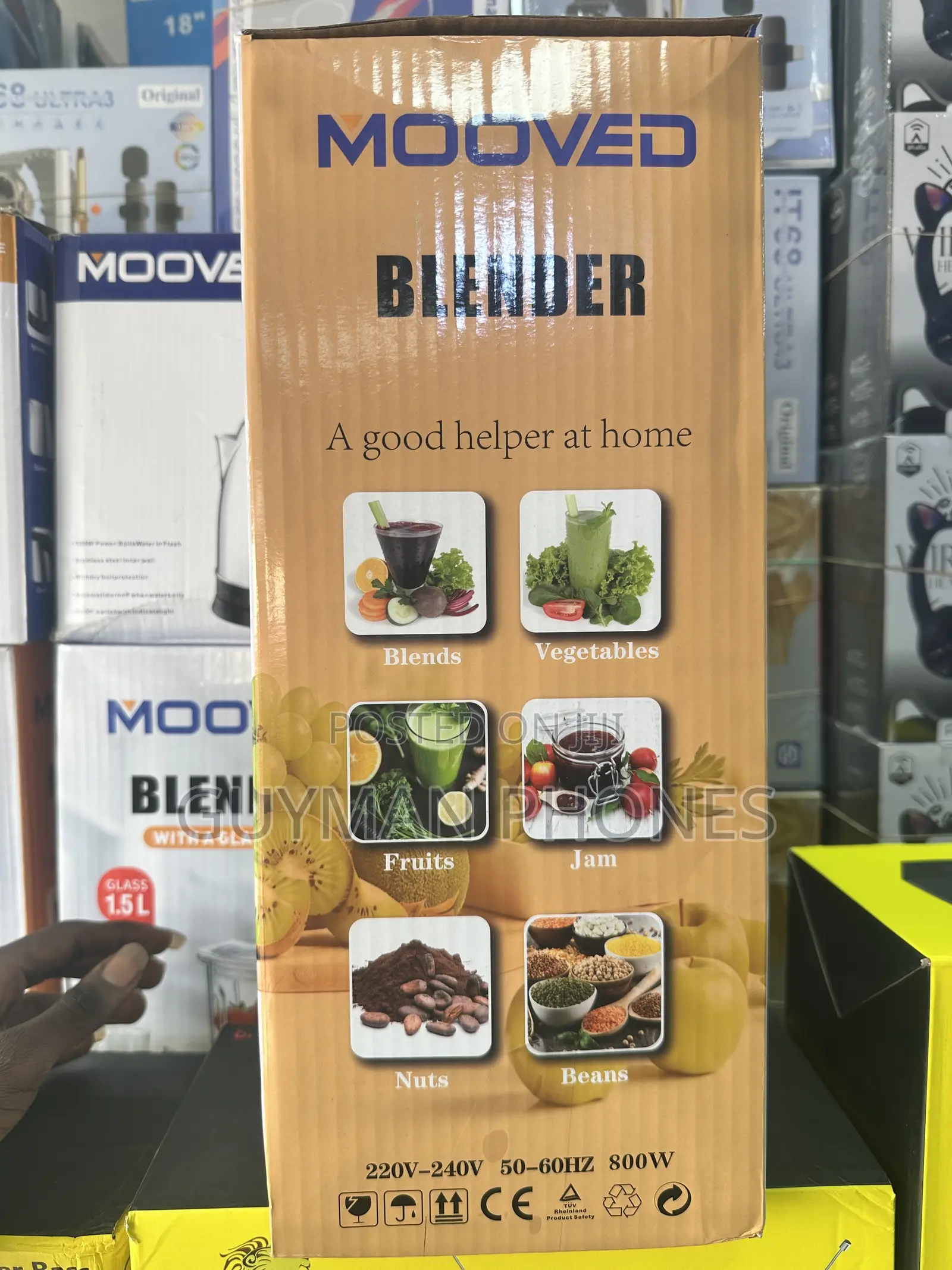 MOOVED Blender With Glass Jar 1.5L