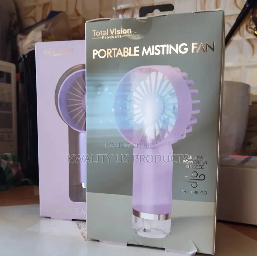 Total Vision Portable Misting Fan - USB Rechargeable