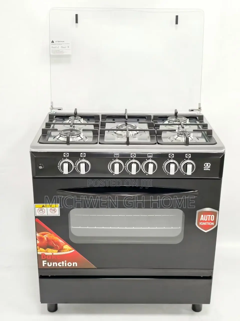 Rafiiq 50x80 5 Burner Gas Stove