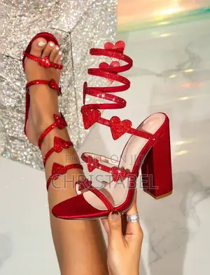 Women’s Red Love Strap Heel