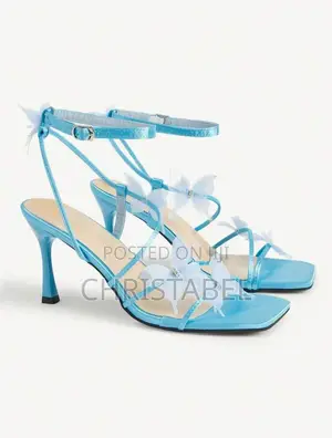 Ladies Butterfly Embellished Heels