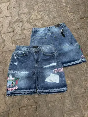 Solid Short Jeans