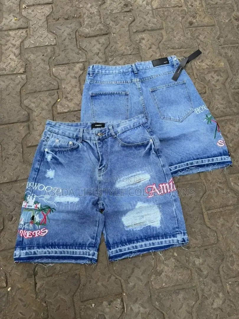 Solid Short Jeans