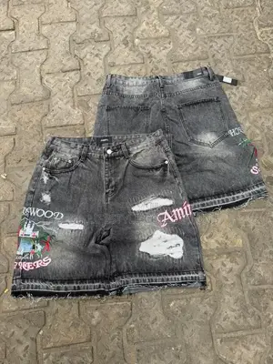 Solid Short Jeans