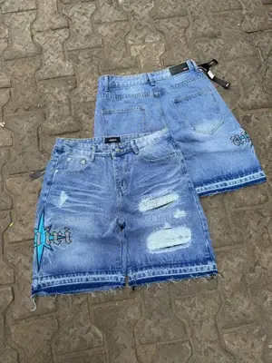 Solid Short Jeans